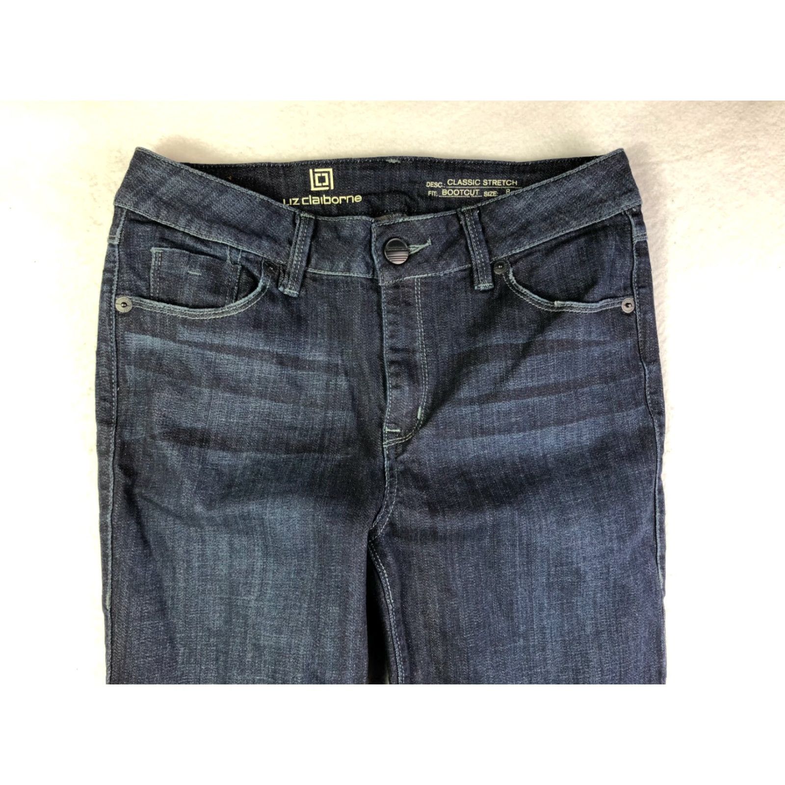 Liz Claiborne Liz Claiborne Classic Stretch Bootcut Jeans Womens 8 29x32 Blue Mid Rise Denim Regular Fit, Cotton, Blue Jeans Size 30" / US 8 / IT 44 - 3 Thumbnail