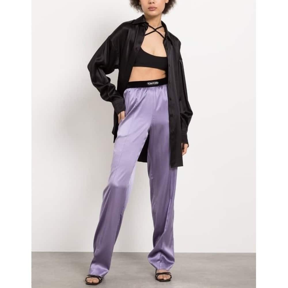 Tom Ford o1loc1c1125 PAW397 Pajama Pant in Purple Size 25" / US 0 / IT 36 - 2 Thumbnail
