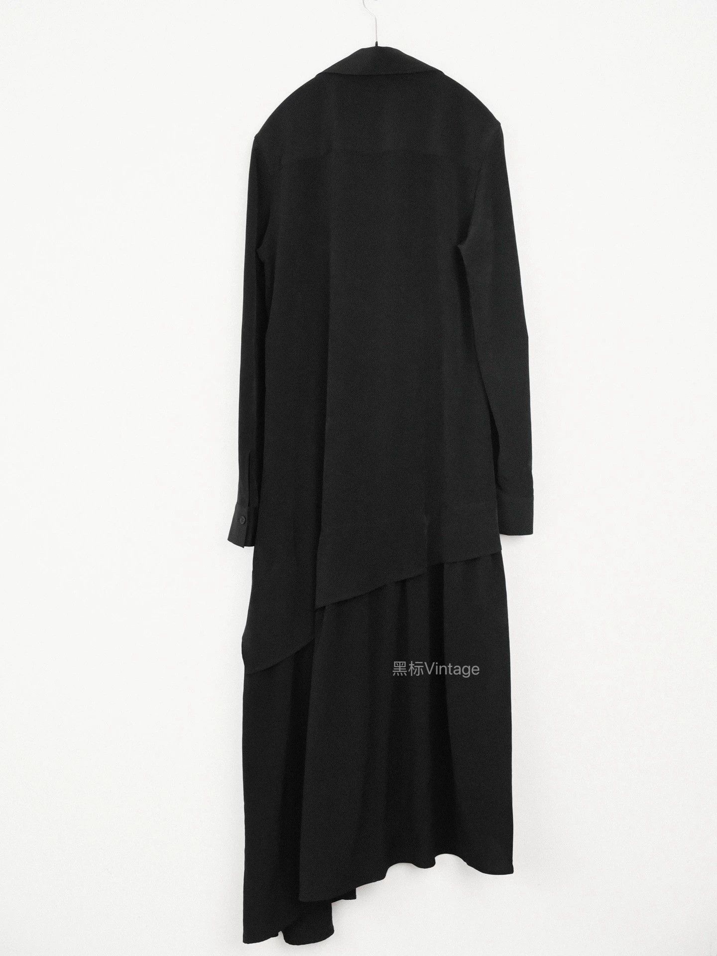 Yohji Yamamoto Yohji Yamamoto 25aw Vintage Triacetate Asym Shirt Dress Size S / US 4 / IT 40 - 7 Thumbnail