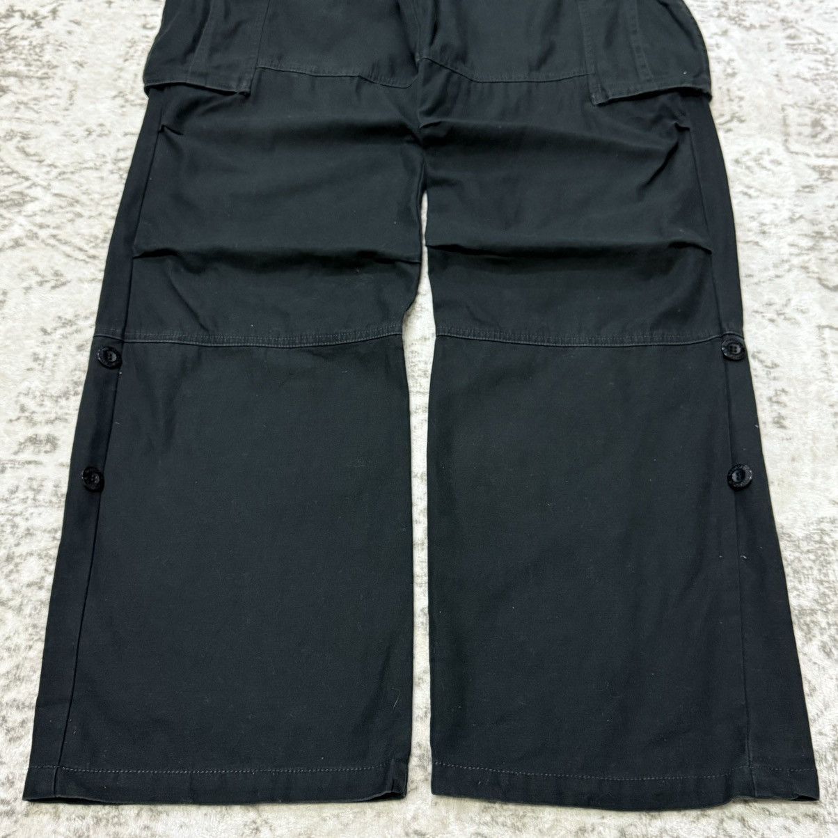 Japanese Brand Japanese Brand Double Waist Cut And Sew Loose Cargo Pants Size US 32 / EU 48 - 4 Thumbnail