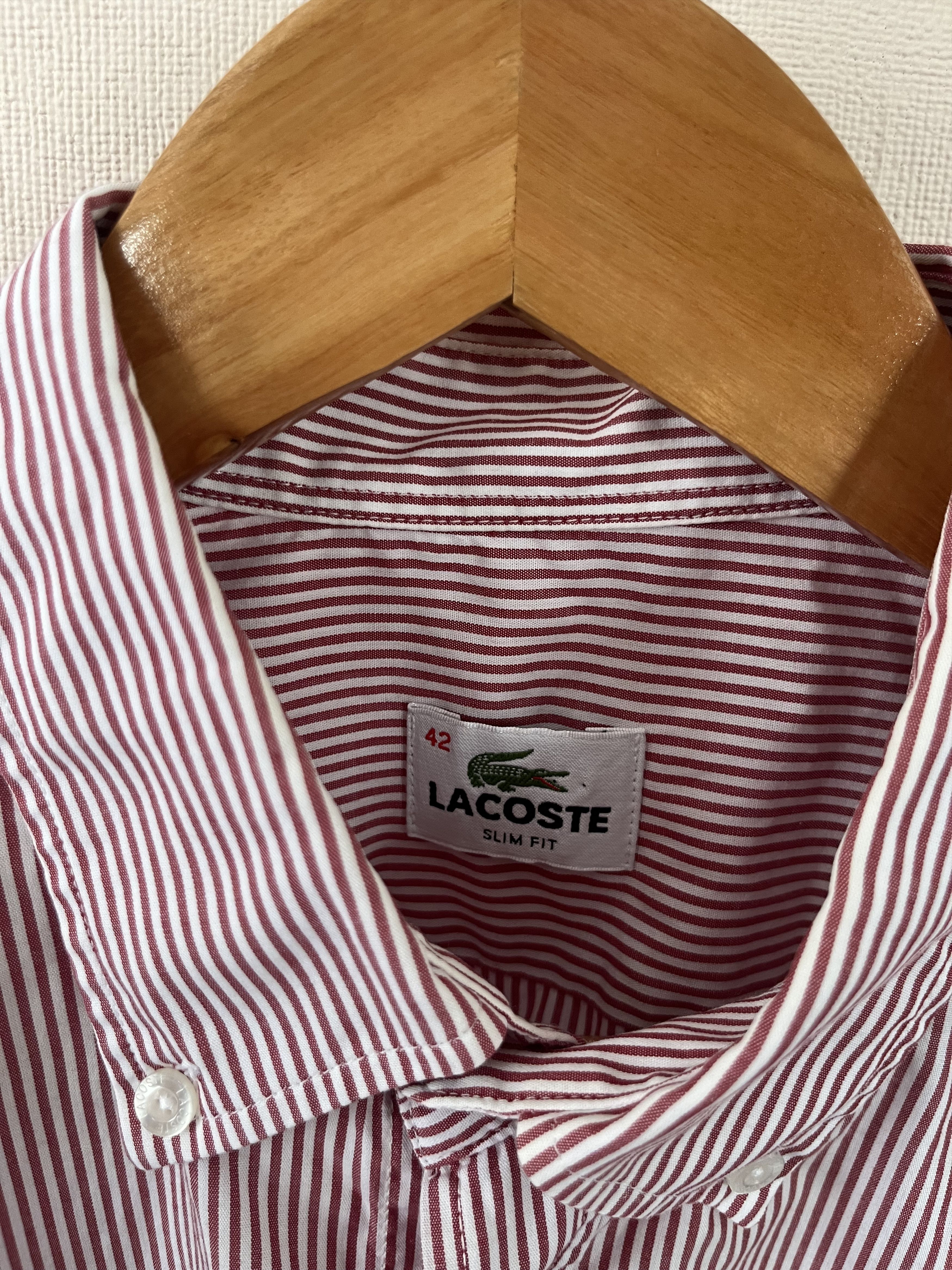 Lacoste Lacoste Slim Fit Shirt Stripe Button Down Long Sleeve Size US L / EU 52-54 / 3 - 5 Thumbnail