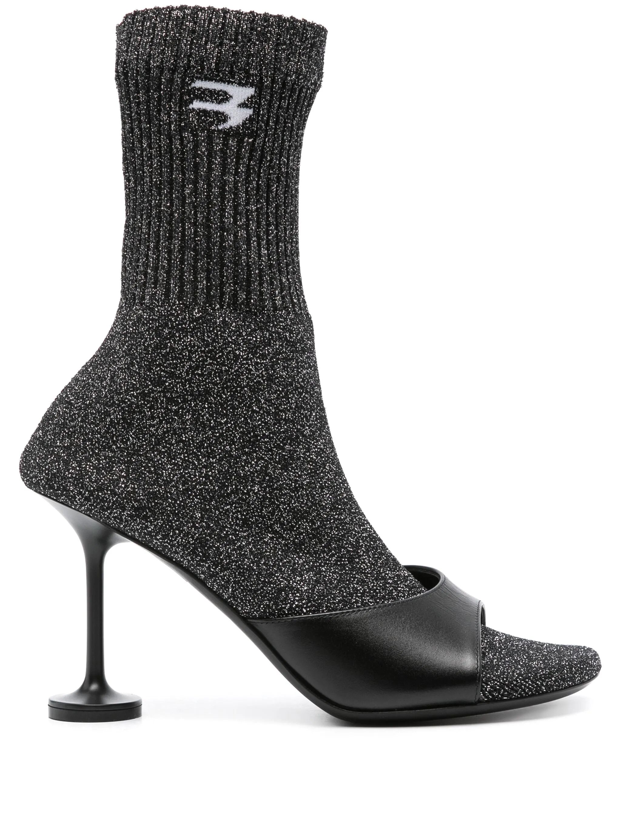 Balenciaga o1y0625 Sock Ankle Boots in Black/Gray Size US 8 / IT 38 - 1 Thumbnail