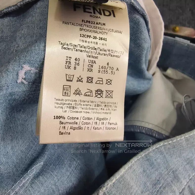 Fendi Fendi Double F lightweight wide-leg denim pants Size 26" / US 2 / IT 38 - 5 Thumbnail