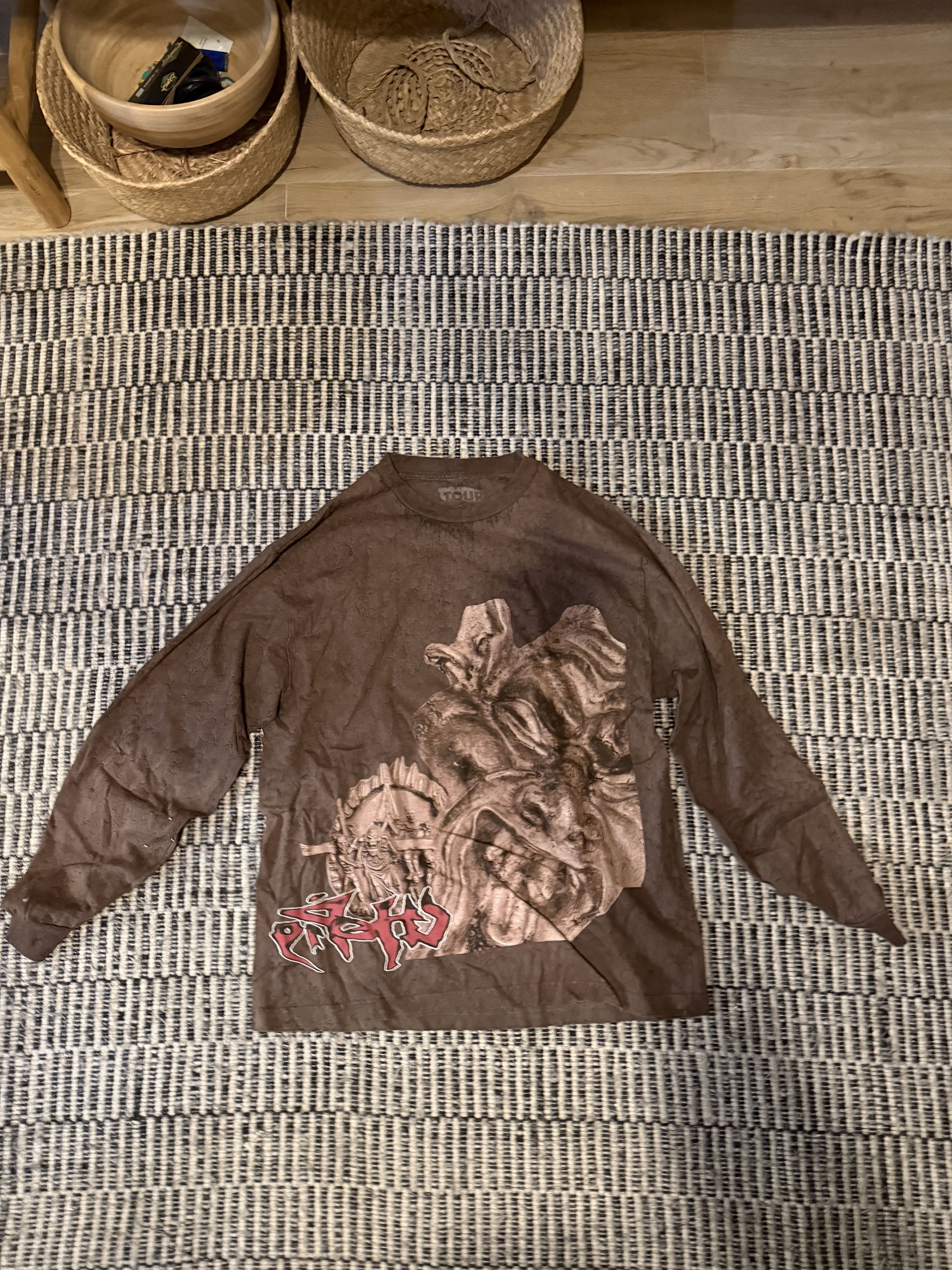 Travis Scott Camiseta Travis Scott Utopia "Maximus" Longsleeve - Marrón L Size US L / EU 52-54 / 3 - 1 Thumbnail