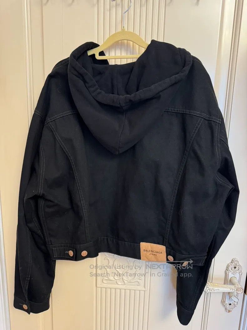 Balenciaga Balenciaga Hooded Denim Jacket Size XXS / US 00 / IT 34 - 4 Thumbnail