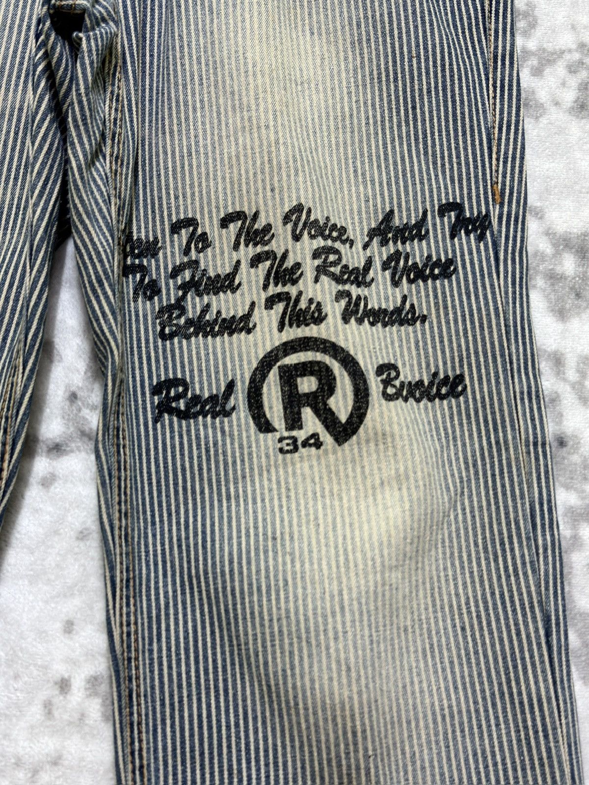 Hysteric Glamour Vintage Realbvoice Poem Print Abstract Graphic Denim Jeans Size US 29 - 6 Thumbnail