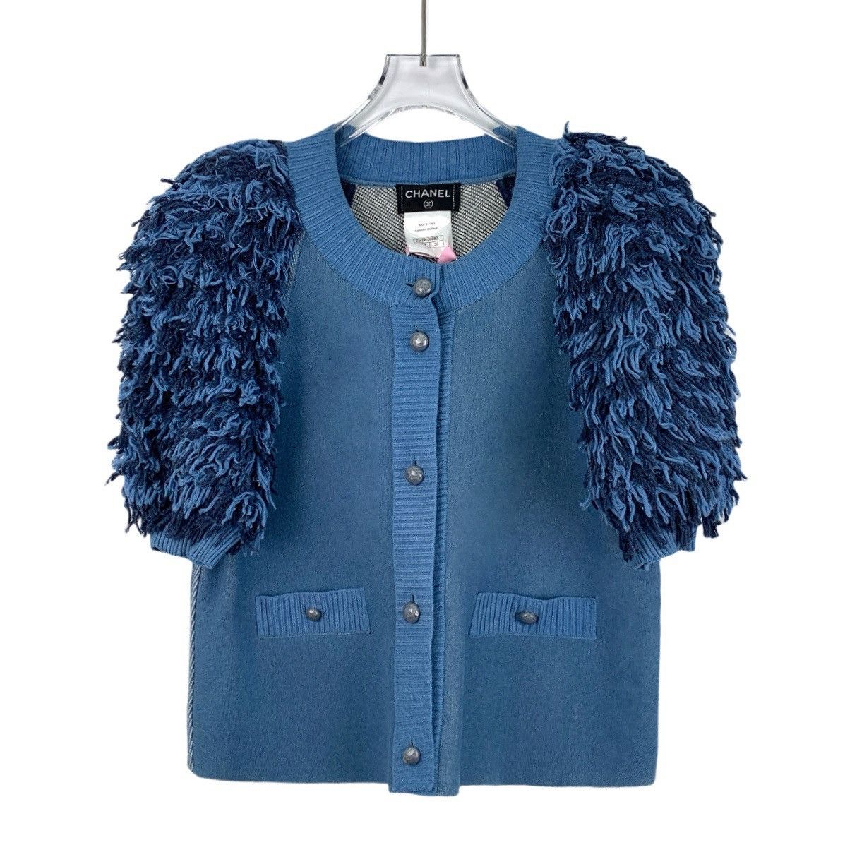 Chanel Chanel Blue Tassel Cotton Short Sleeve Knit Top K26WX Size XS / US 0-2 / IT 36-38 - 1 Thumbnail