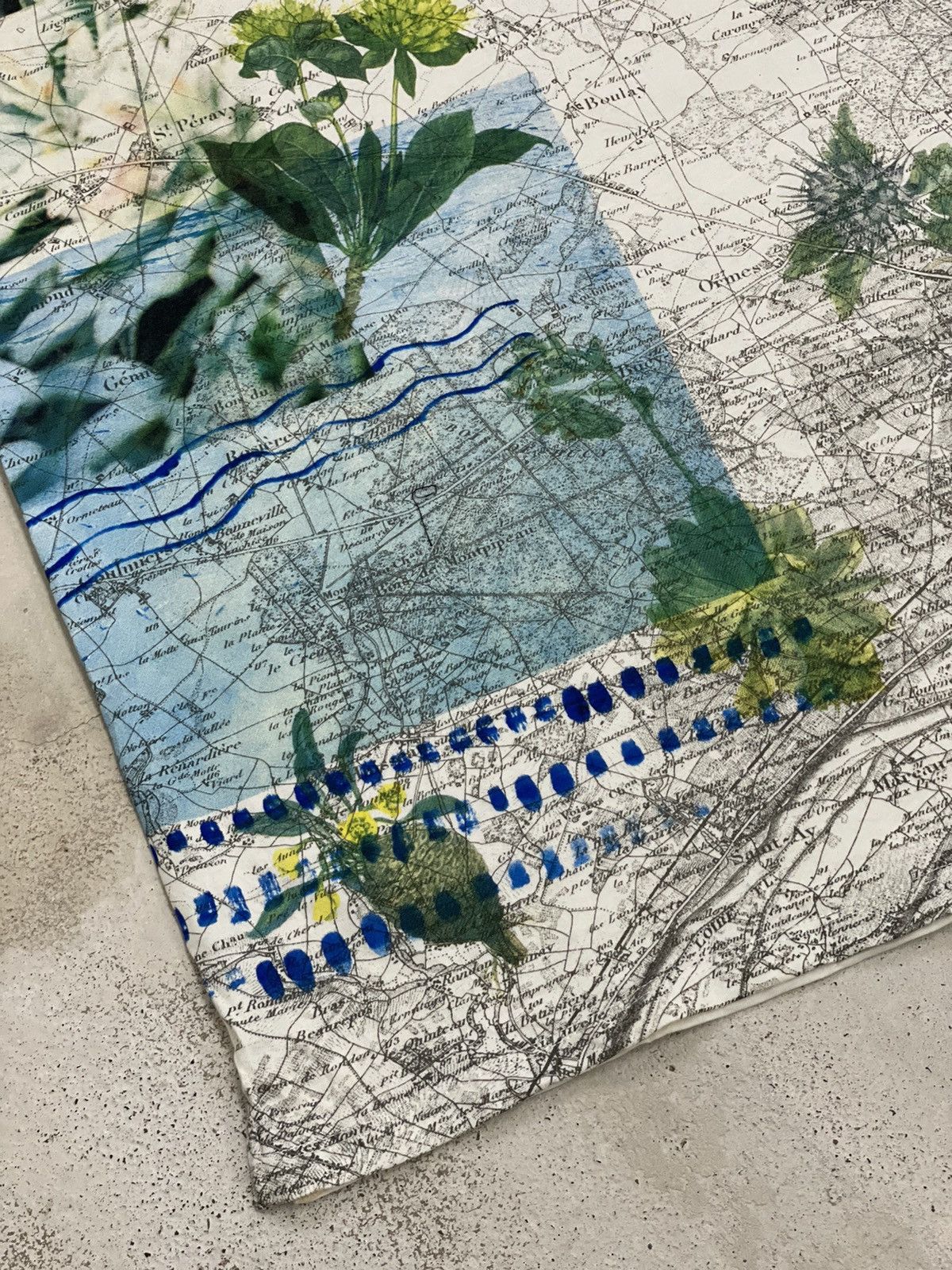 Japanese Brand Old Vintage Map Abstract Polo Size US L / EU 52-54 / 3 - 6 Thumbnail