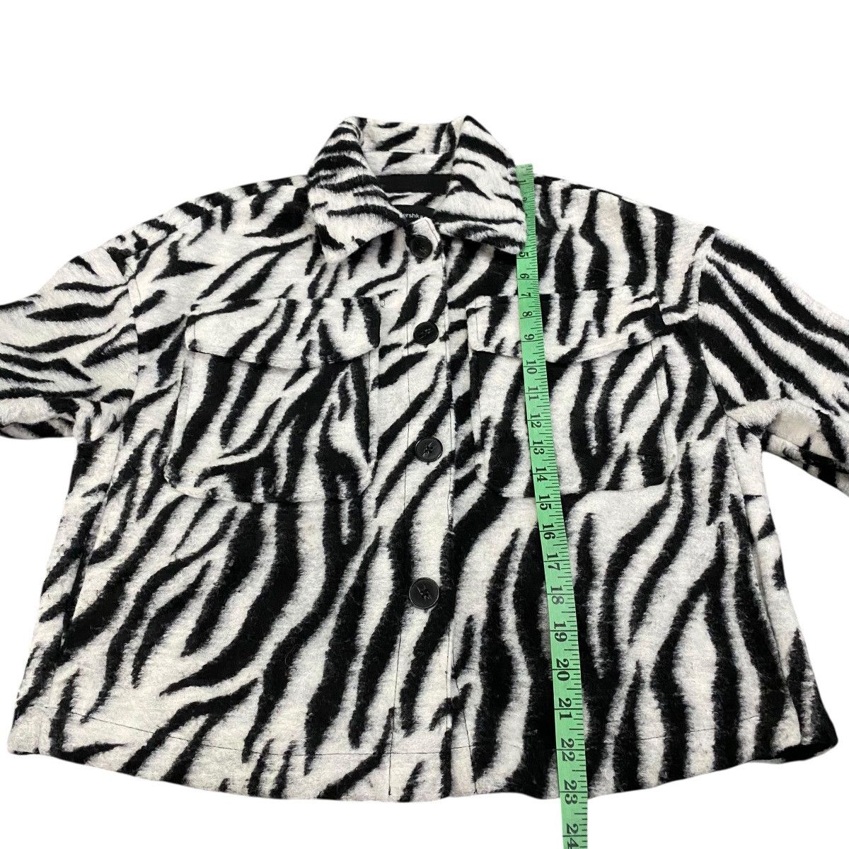 Bershka Bershka Zebra Print Wool Button Jacket M/L Size Size M / US 6-8 / IT 42-44 - 16 Thumbnail