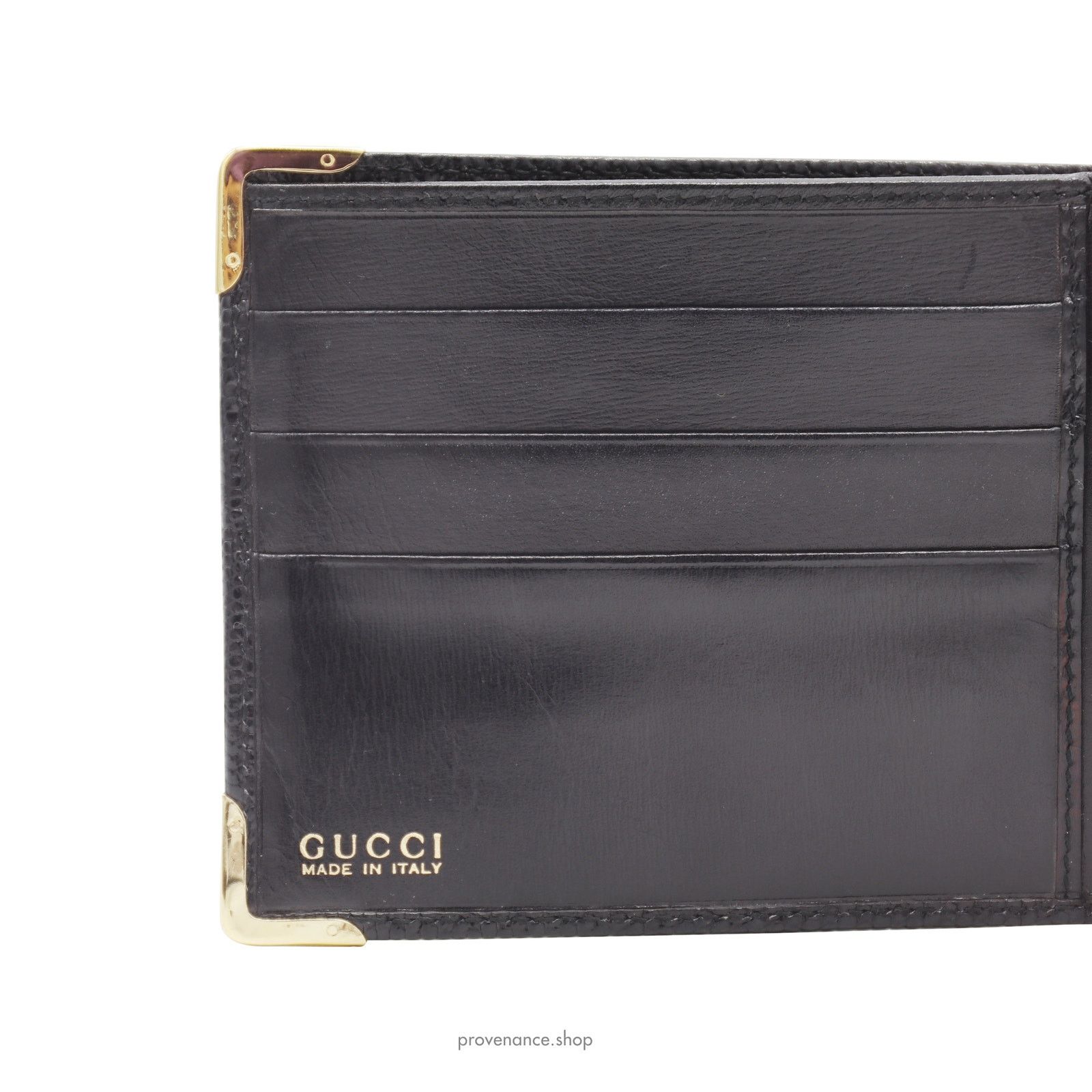 Gucci 🔴 Gucci Bifold Wallet - Black Lizard Leather Size ONE SIZE - 7 Thumbnail