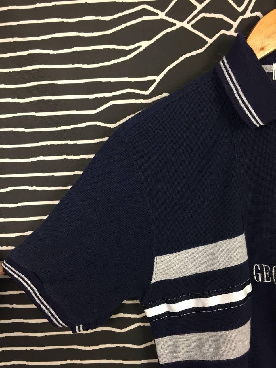 Vintage Vtg Ocean County Geometry World Embroidered Logo Polo Tee Size US M / EU 48-50 / 2 - 4 Thumbnail