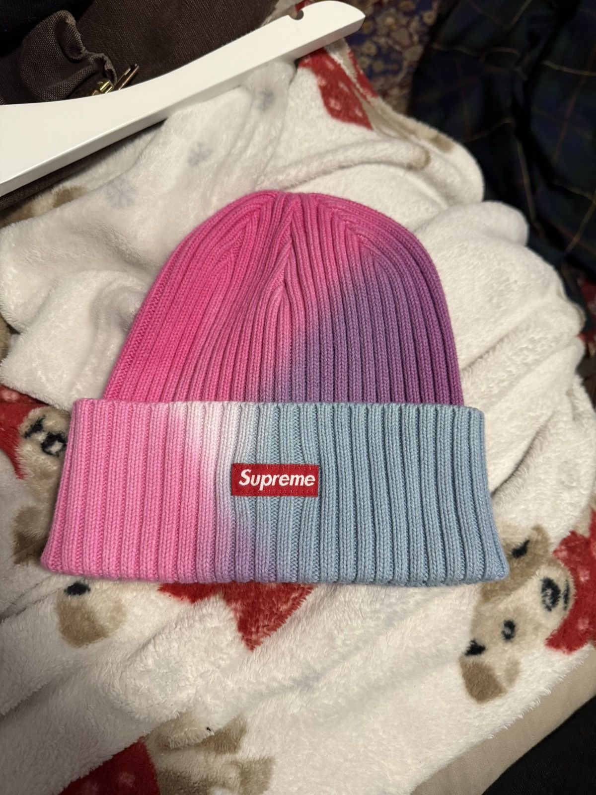 Supreme Supreme Beanie Tye Dye Over Dyed Pink Purple White Blue Size ONE SIZE - 6 Thumbnail