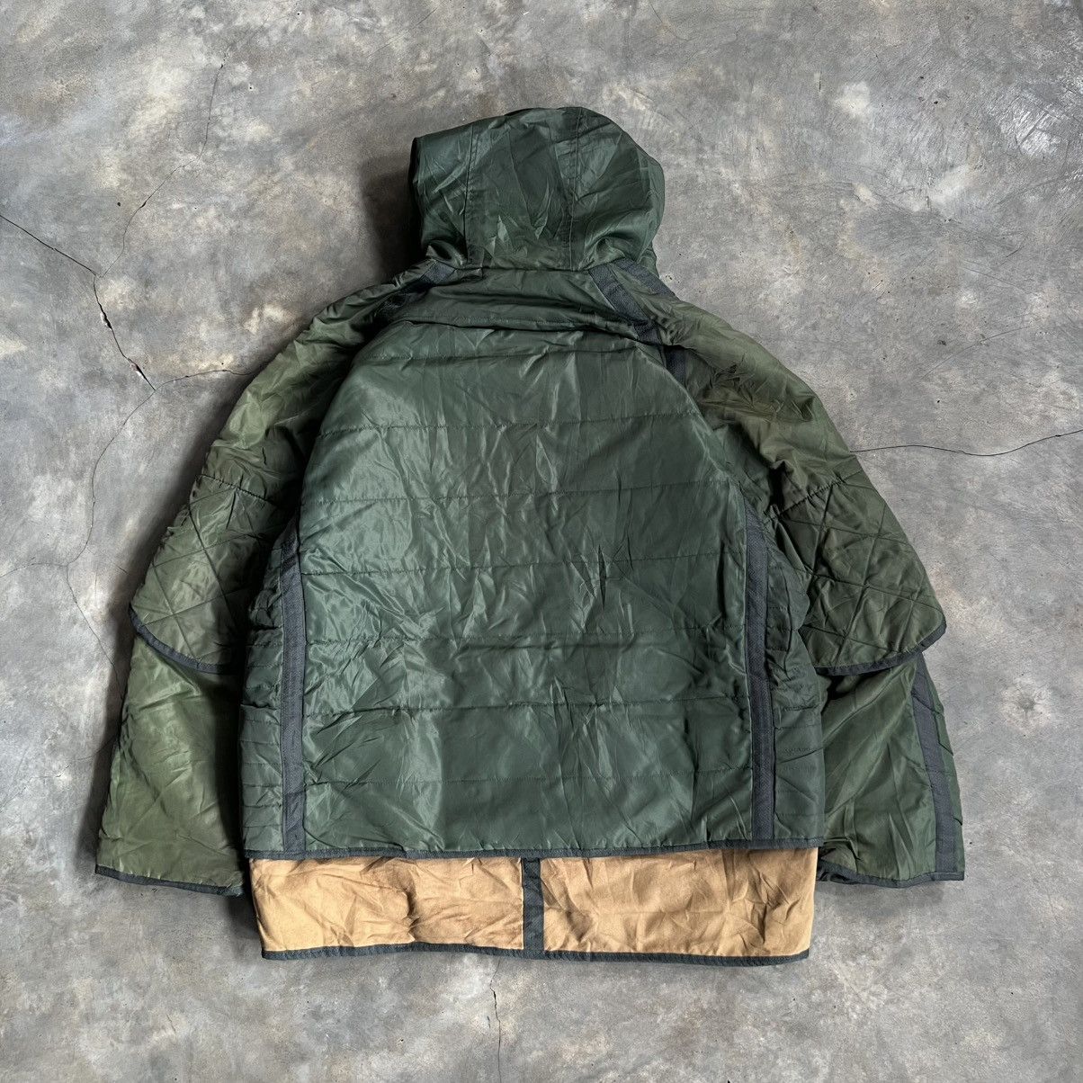 Chevignon 2000s Chevignon Quilted Fur Hoodie Parka Jacket Size US M / EU 48-50 / 2 - 2 Thumbnail