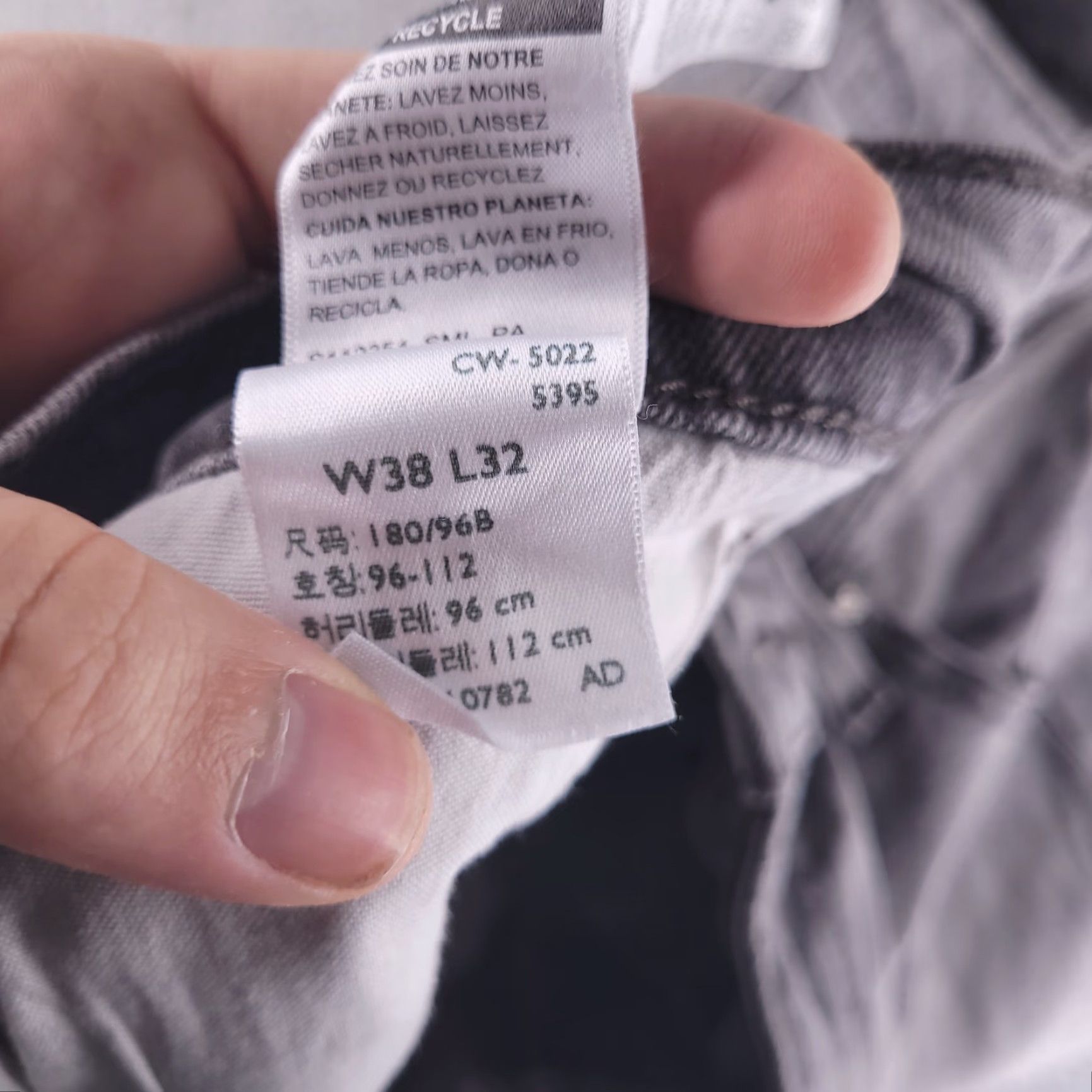 Levi's Levis Jeans Mens 38x31 Gray Slim Straight Denim 99%Cotton 1% Elastane Size US 38 / EU 54 - 7 Thumbnail