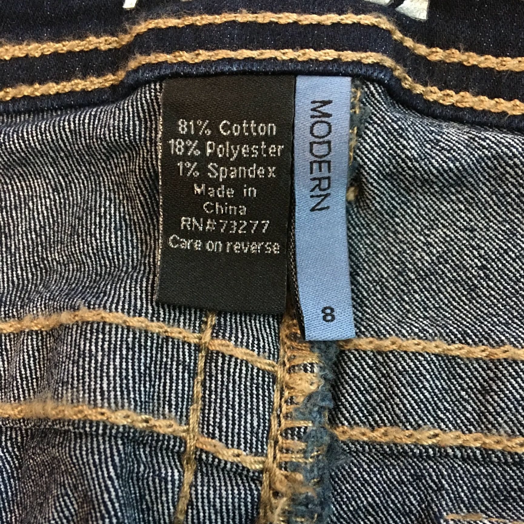 Apt. 9 Apt. 9 Jeans Blue 34x32 Regular Fit 5-Pocket Denim Stretch Bootcut Women's Size 8 Womens Regular 32in Inseam Distressed No Makeup Size 30" / US 8 / IT 44 - 3 Thumbnail