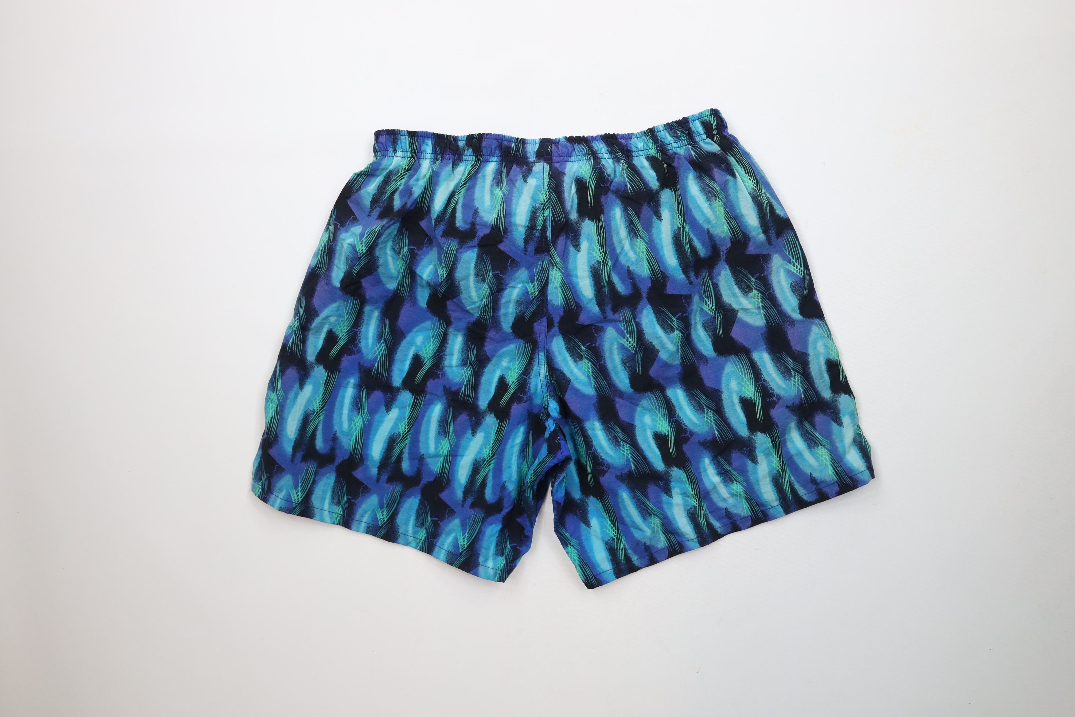 Speedo × Vintage Vintage 90s Speedo Spell Abstract Lined Shorts Swim Trunks Size US 32 / EU 48 - 10 Thumbnail