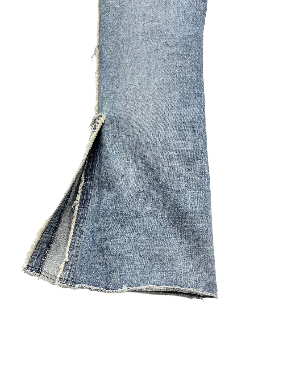 Designer × Japanese Brand × Vintage 🔥FYE 90’s Japanese Denim Frayed Side Bell Bottom Flared Size 32" / US 10 / IT 46 - 16 Thumbnail