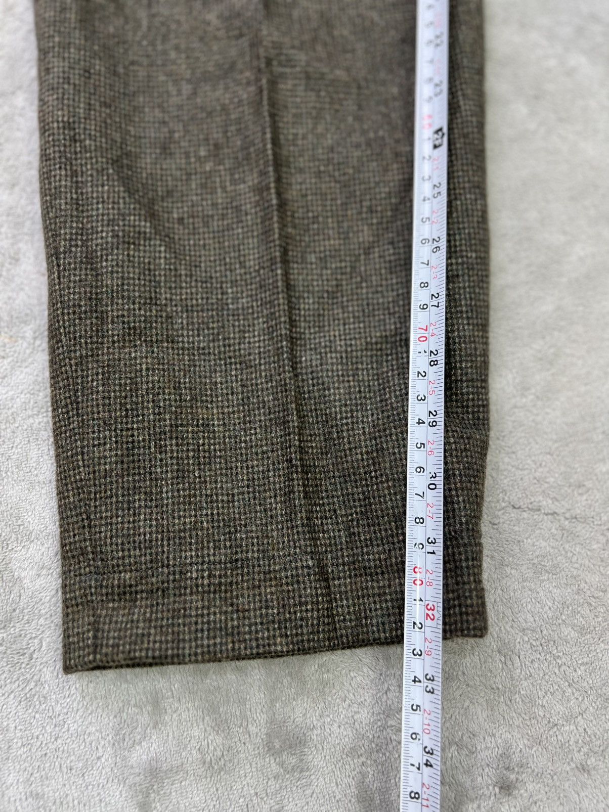 Other Vintage Italian Wool BlendPleated Trousers Brown Micro Check Size US 34 / EU 50 - 7 Thumbnail