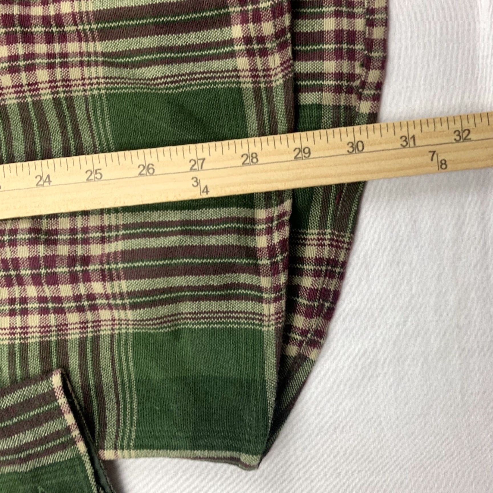 Blair VINTAGE John Blair Flannel Shirt Men Adult XL Green Plaid Outdoor Nature 80s Size US XL / EU 56 / 4 - 6 Thumbnail