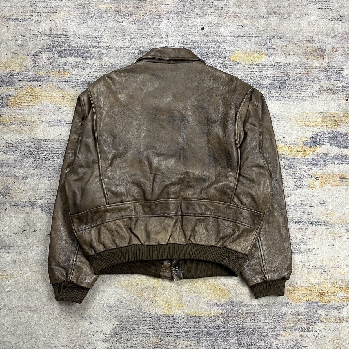 Japanese Brand Vintage harajuku leather bomber flight jacket Size US L / EU 52-54 / 3 - 2 Thumbnail