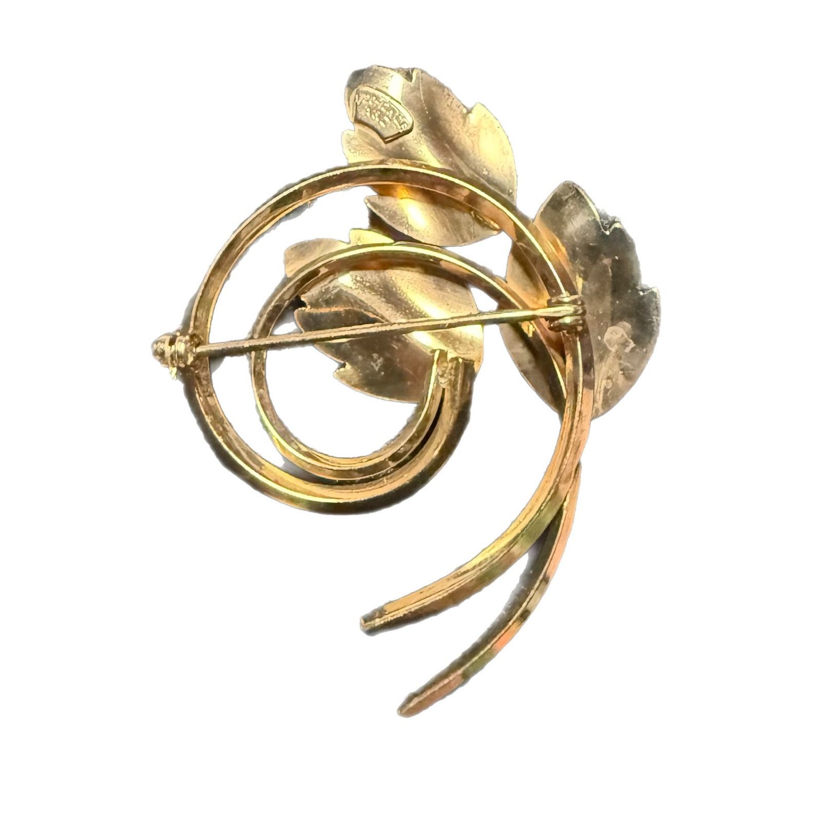 Vintage Vintage A&Z 1/20 12K Gold Filled Atomic Leaf Brooch Size ONE SIZE - 2 Thumbnail