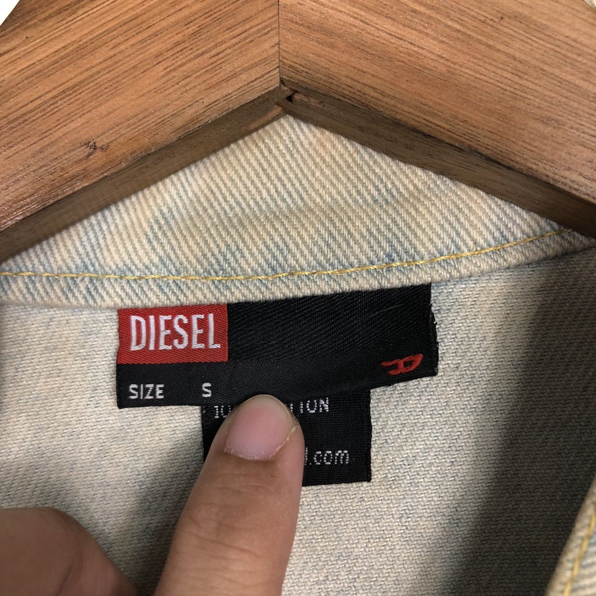 Diesel 📌Cropped Denim Biker Jacket Diesel Acid Wash Design Size US S / EU 44-46 / 1 - 19 Thumbnail