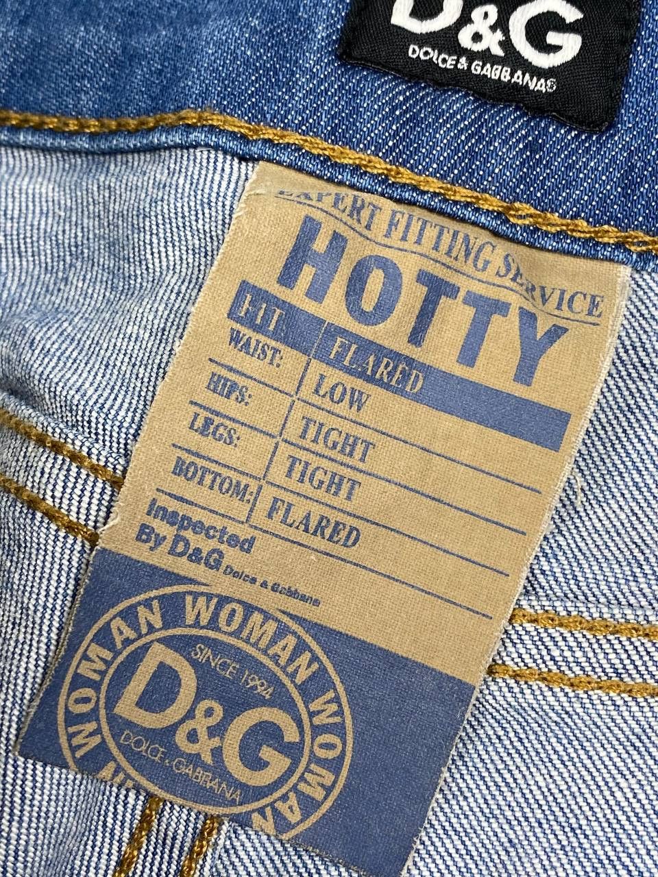 Dolce & Gabbana Vintage Dolce Gabbana Metal Logo Flared Jeans Denim Size 27" / US 4 / IT 40 - 6 Thumbnail