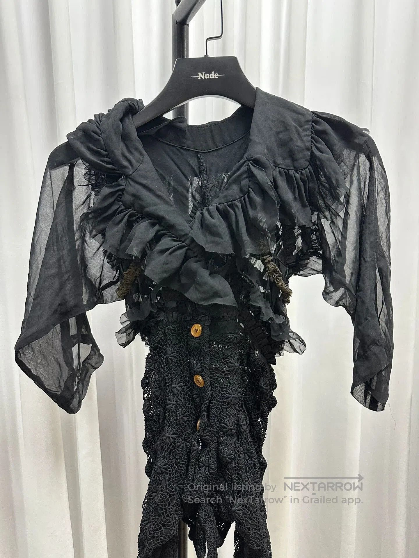 Comme des Garcons Comme des Garçons Black Lace Dress. Size S / US 4 / IT 40 - 7 Thumbnail