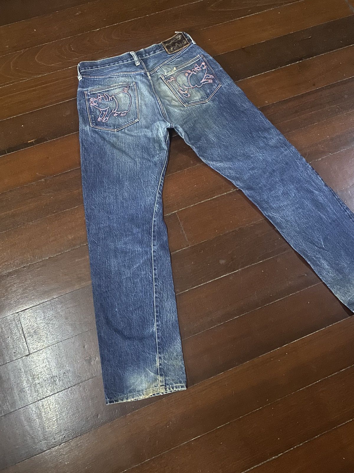 Studio D'Artisan Studio D’Artisan embroide og design Art Selvedge Denim faded Size US 32 / EU 48 - 2 Thumbnail