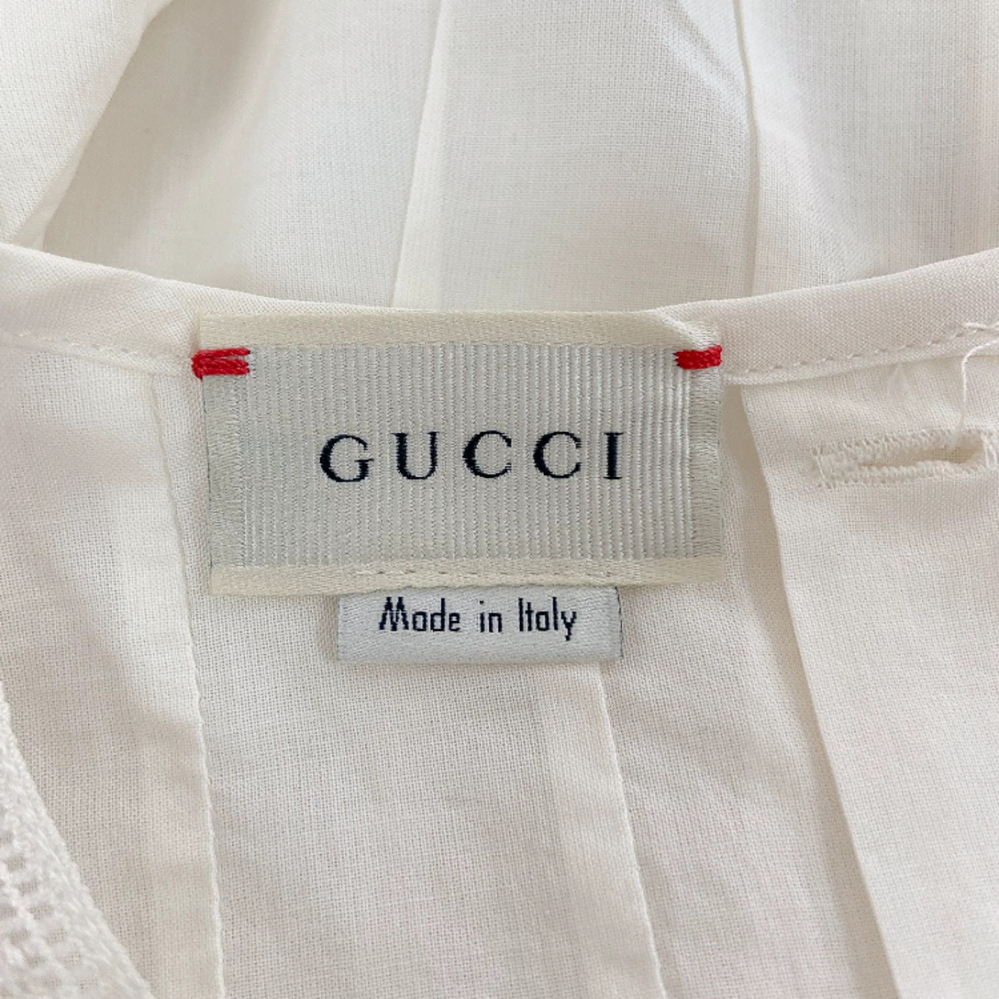 Gucci Gucci White Crewneck Shirt Size 12 Size XS / US 0-2 / IT 36-38 - 6 Thumbnail