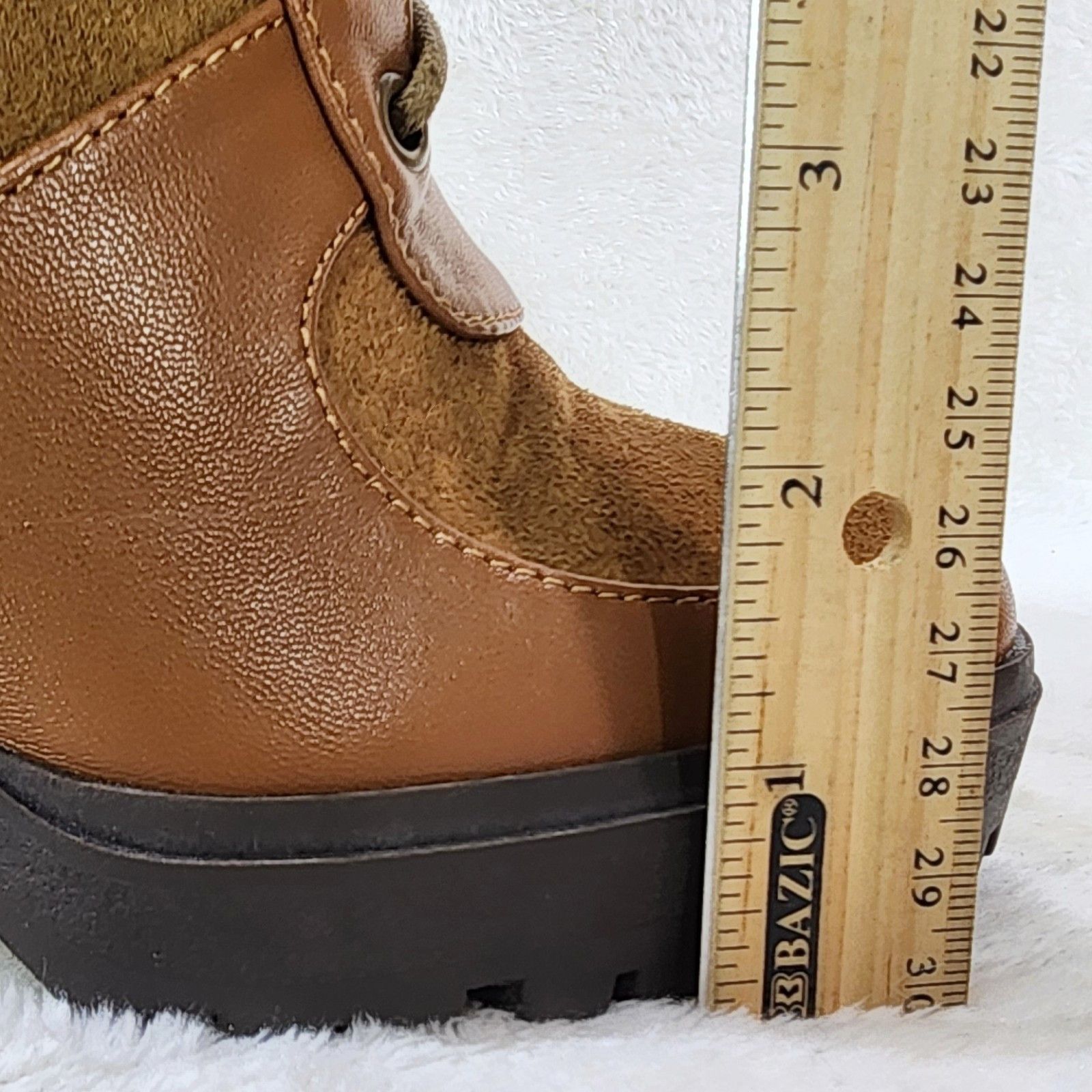 Other Park Ave Brown / Tan Faux Suede Chunky Platform High Heel An Size US 6 / EU 39 - 9 Thumbnail