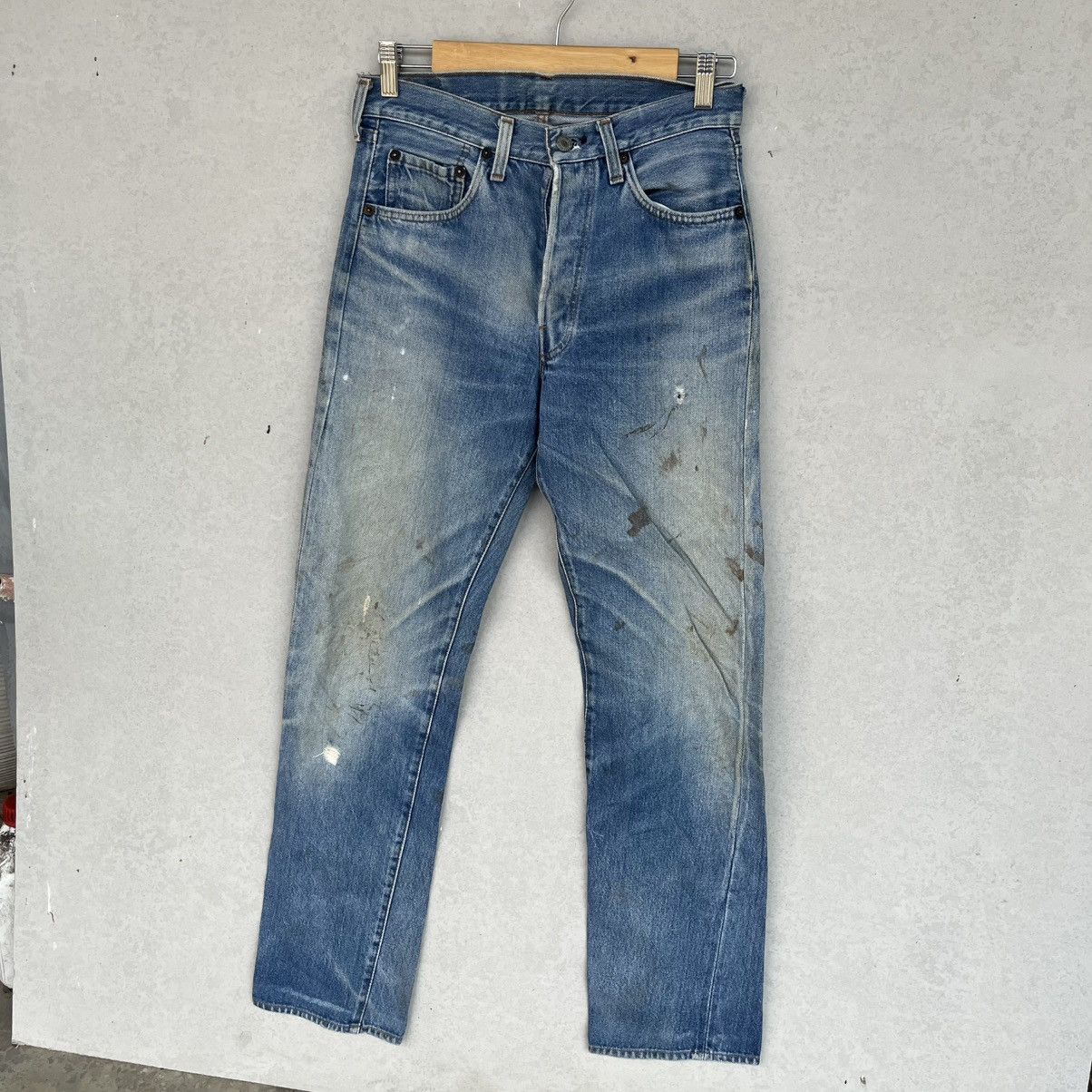 Other Vintage Levi's 501 Blue Jeans Paint Splatter Size S W18 S30 Size US 26 / EU 42 - 2 Thumbnail