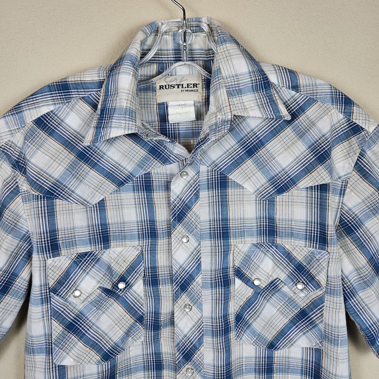 Wrangler Rustler by Wrangler Mens S Pearl Snap Shirt Size US S / EU 44-46 / 1 - 1 Thumbnail