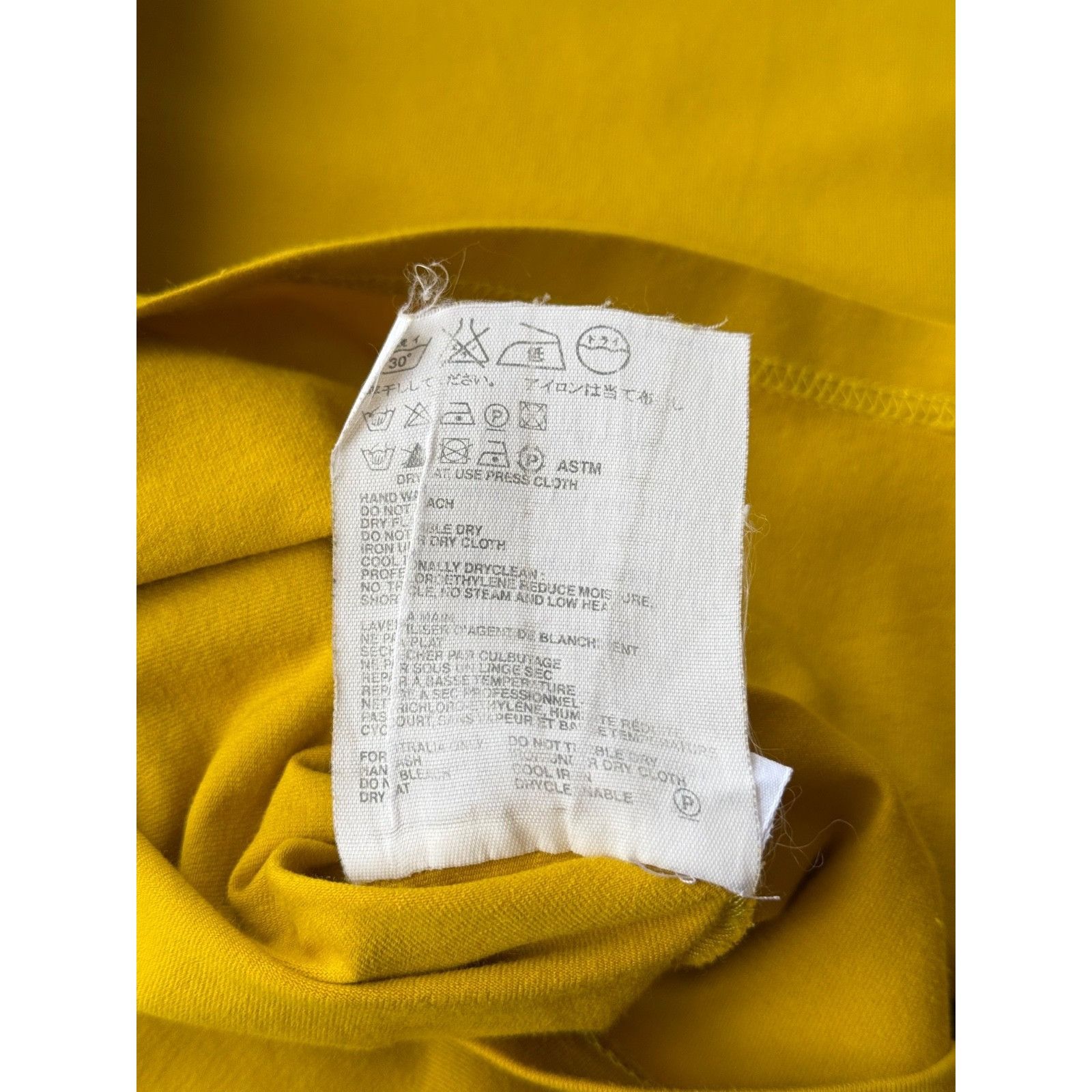 Prada Prada Long Sleeve Red Tab T-shirt Yellow Mens Size S Size US S / EU 44-46 / 1 - 11 Thumbnail