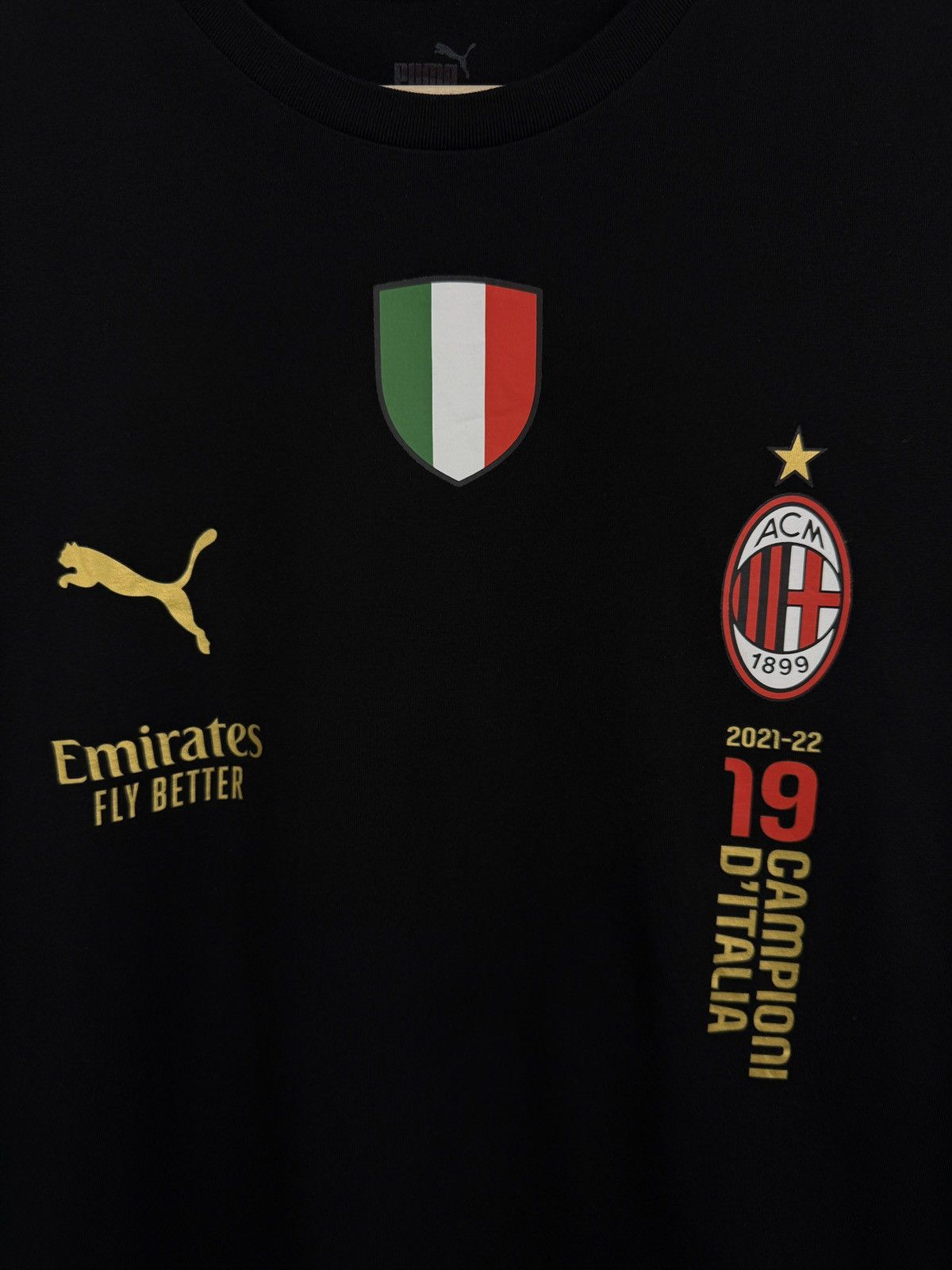 Puma 🇮🇹 Puma AC Milan 2021-22 Champions T Shirt Campioni D’Italia Size US L / EU 52-54 / 3 - 5 Thumbnail