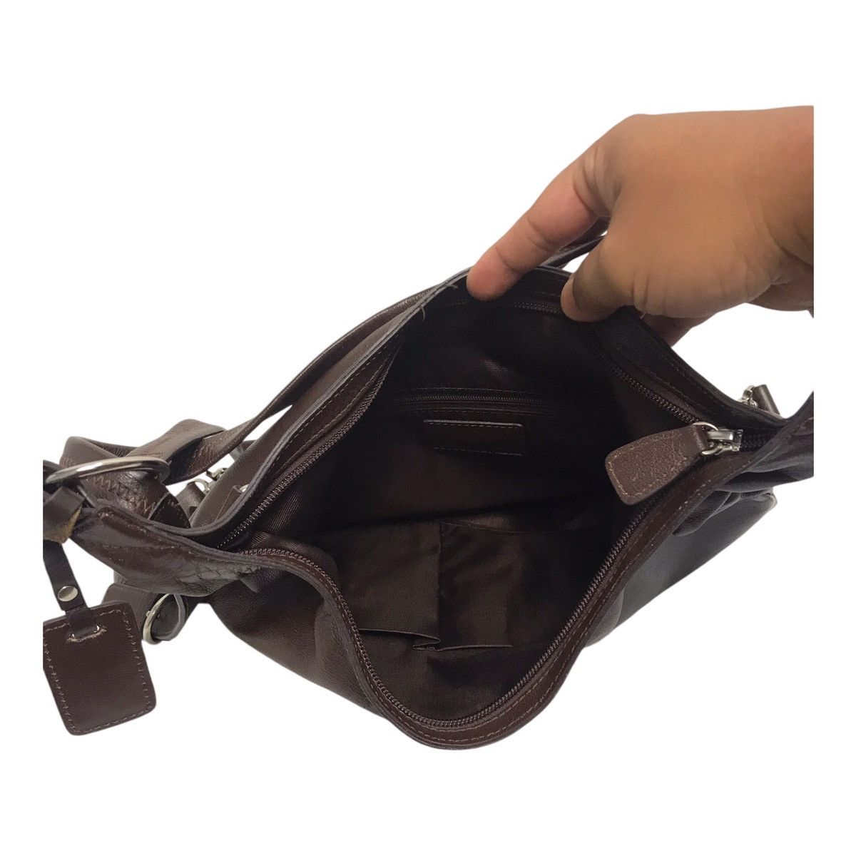 Japanese Brand Pelle Dark Brown Leather Bag-pack Size ONE SIZE - 3 Thumbnail