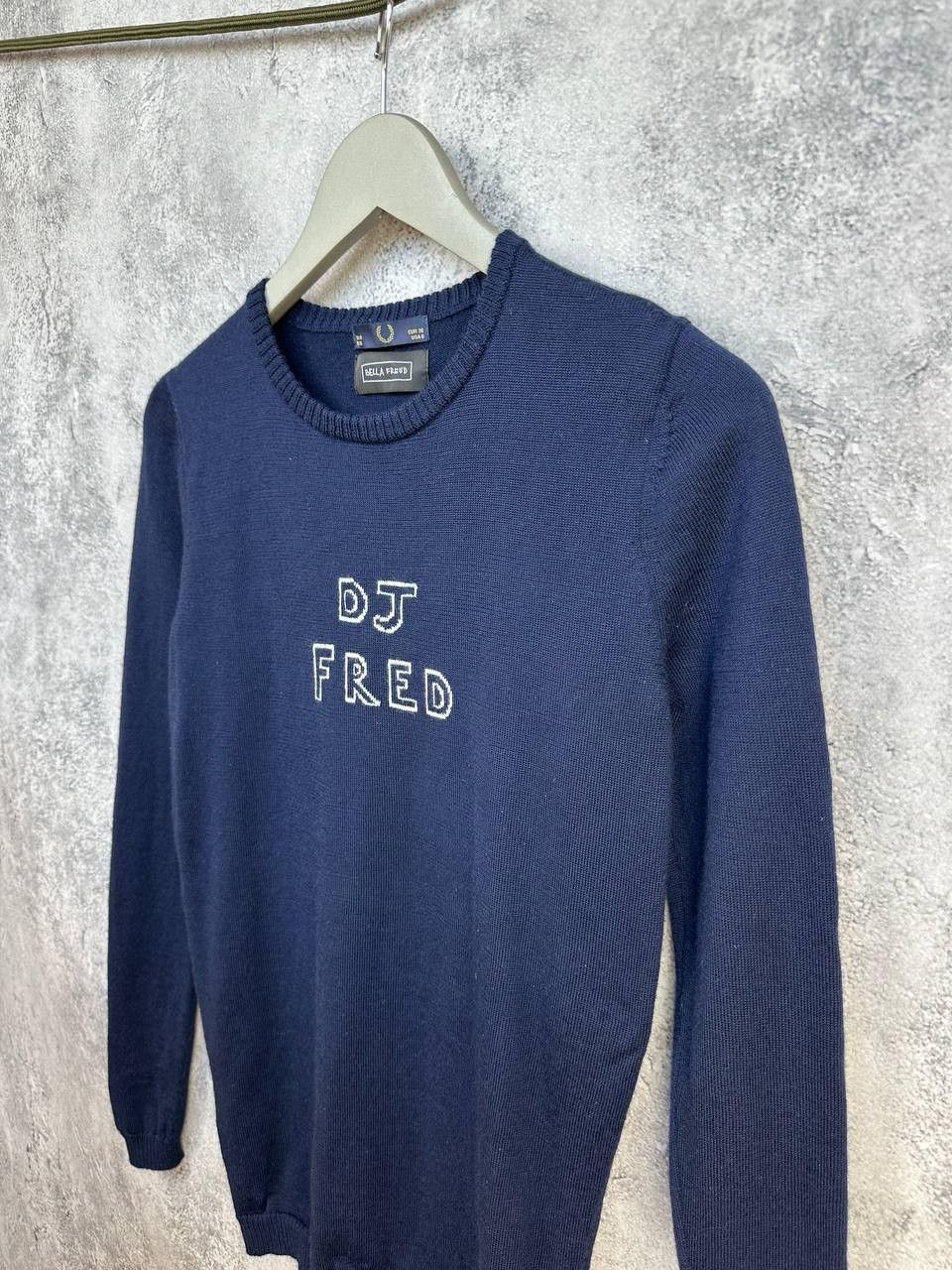 Bella Freud Fred Perry x Bella Freud DJ Fred Graphic Wool Jumper Navy Size S / US 4 / IT 40 - 5 Thumbnail
