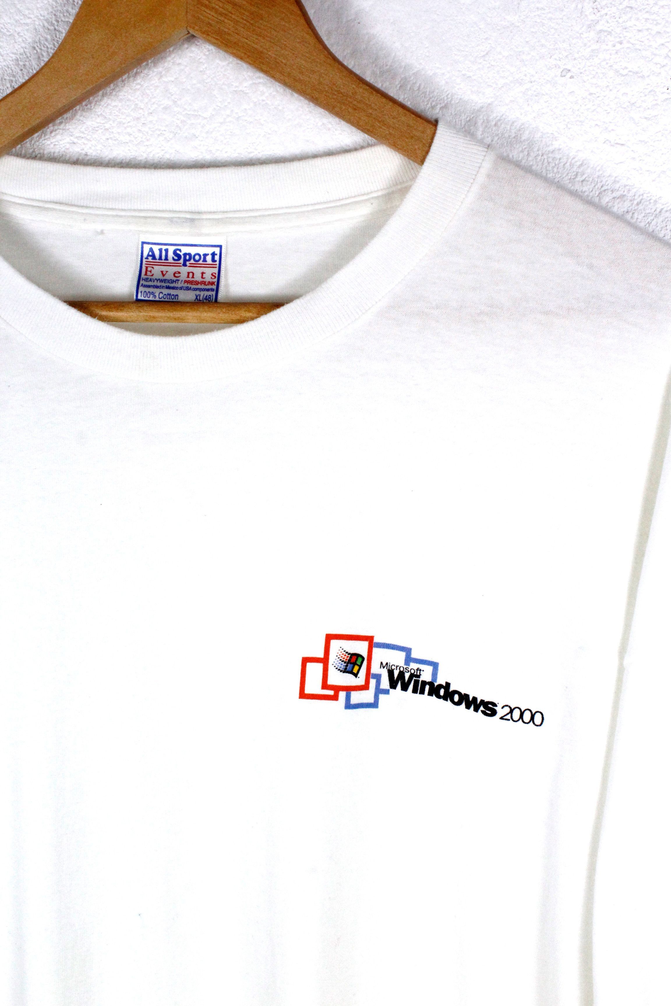 Microsoft Vintage Microsoft Windows 2000 Logo Promo T-shirt Tee Y2K Size US XL / EU 56 / 4 - 2 Thumbnail