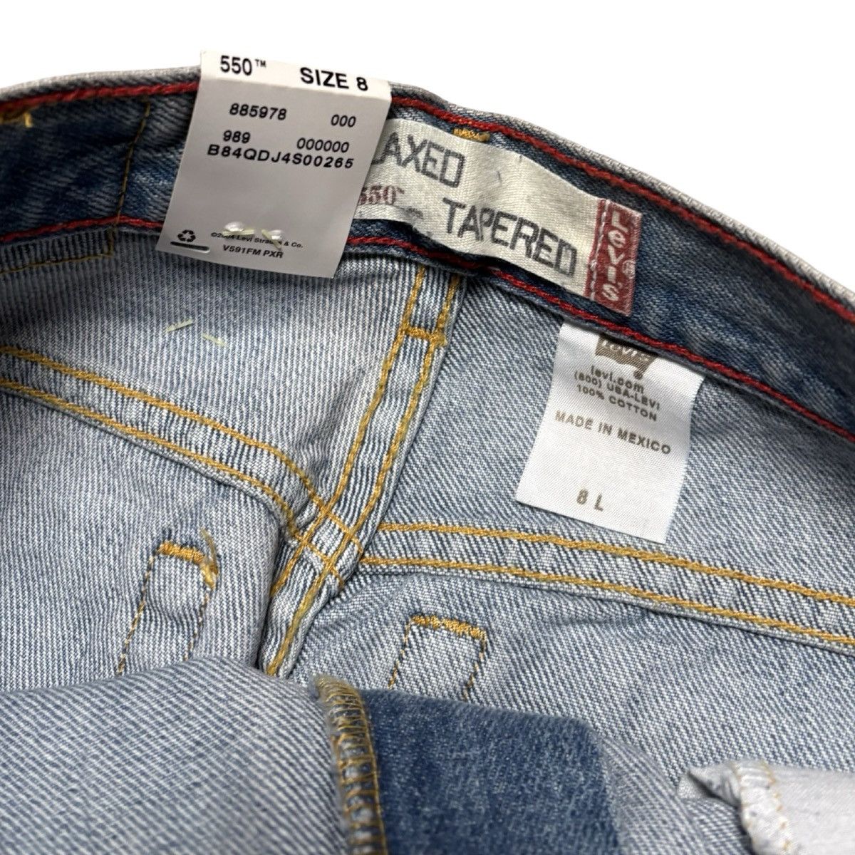 Levi's Vintage Y2K Levi's 550 Relaxed Tapered Light Wash Jeans Size 28" / US 6 / IT 42 - 5 Thumbnail