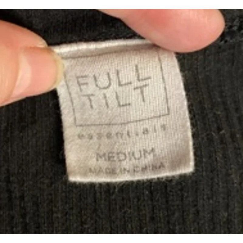 Other Full Tilt Ribbed V-Neck Crop Tee Black Size M Stretch Size M / US 6-8 / IT 42-44 - 4 Thumbnail