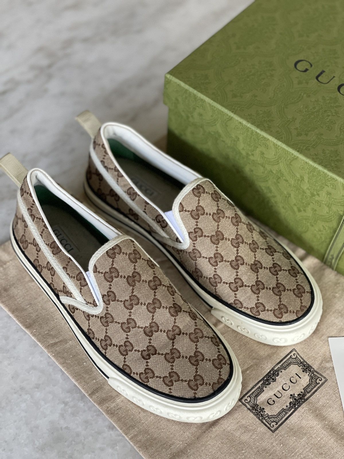 Gucci Gucci Tennis 1977 Slip Ons UK10 Size US 11 / EU 44 - 2 Thumbnail