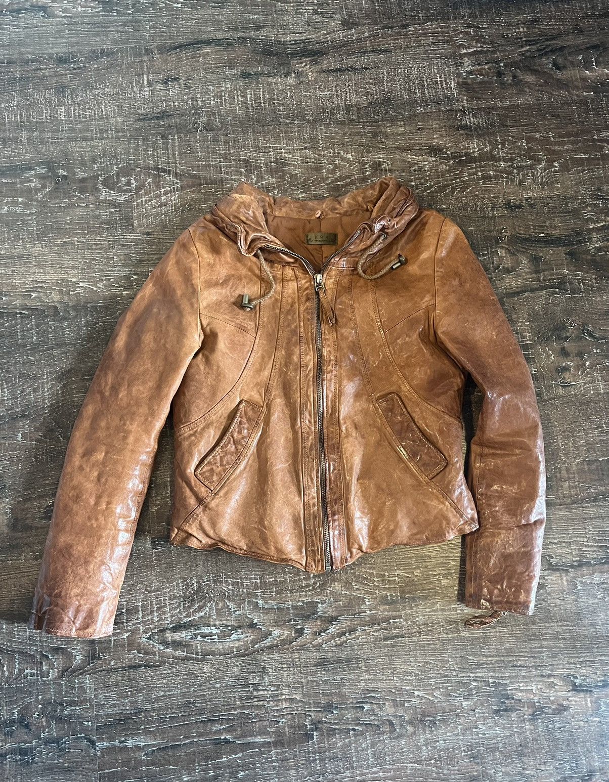 GOA GOA Fur Cropped Leather Jacket Size US XS / EU 42 / 0 - 2 Thumbnail