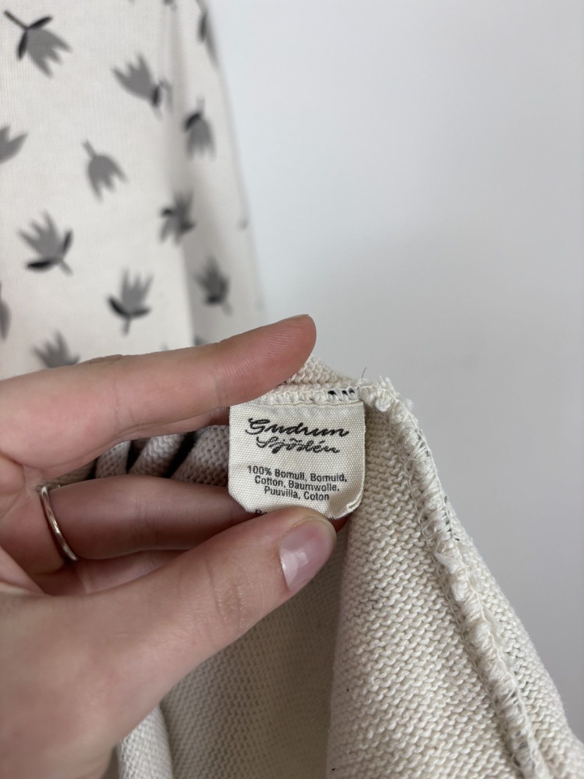 Gudrun Sjoden Gudrun Sjoden Women’s Leaf Pattern Cotton Sweater Pullover Size M / US 6-8 / IT 42-44 - 9 Thumbnail