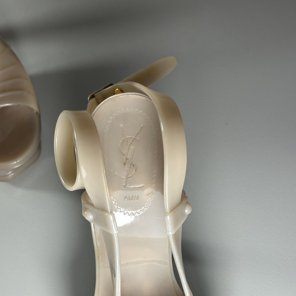 Yves Saint Laurent YSL Yves Saint Laurent Platform Heeled Rubber Sandals Size US 9 / IT 39 - 6 Thumbnail