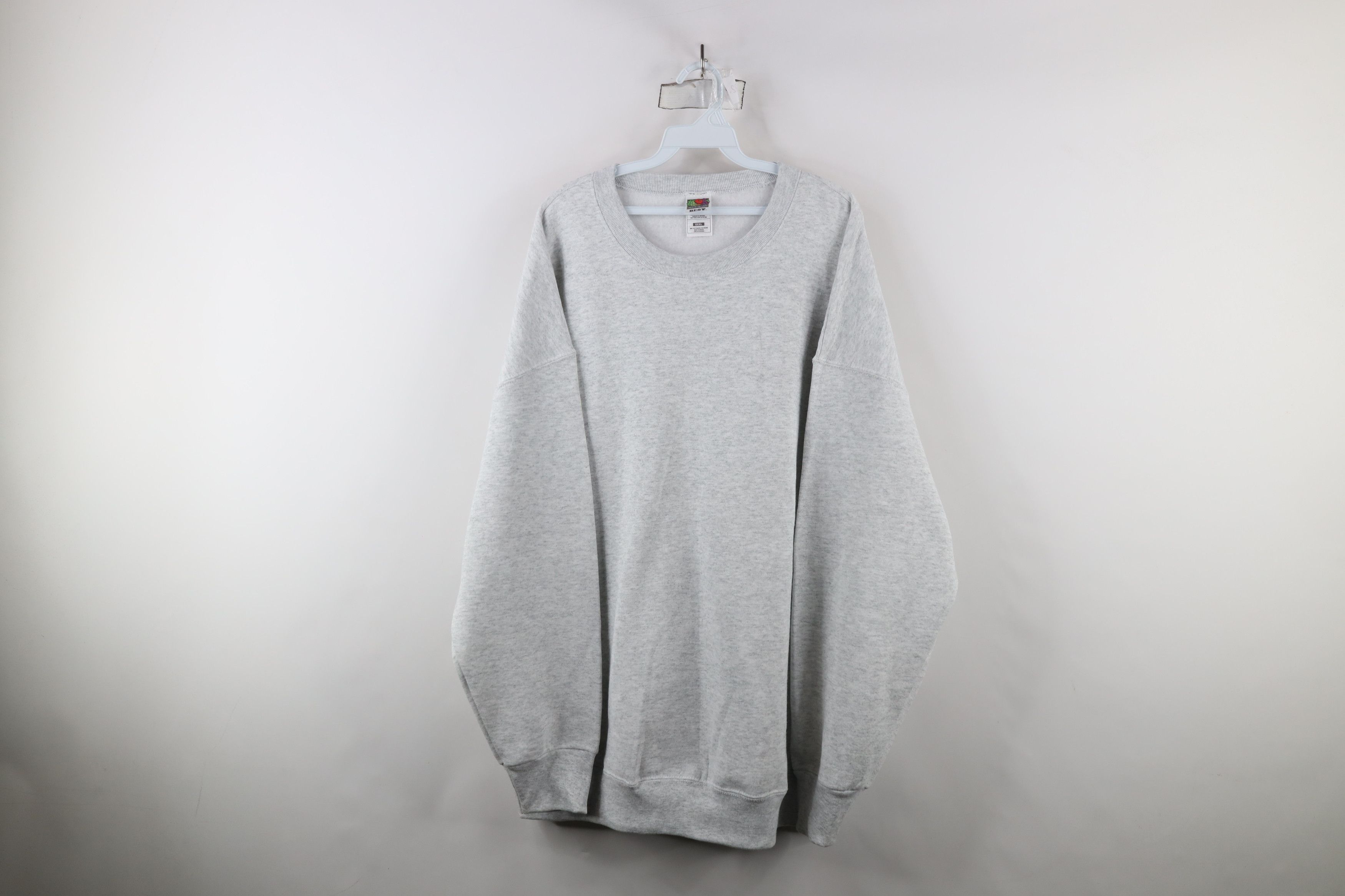 Vintage Vintage 90s Streetwear Crewneck Sweatshirt Heather Gray Size US XXL / EU 58 / 5 - 1 Thumbnail