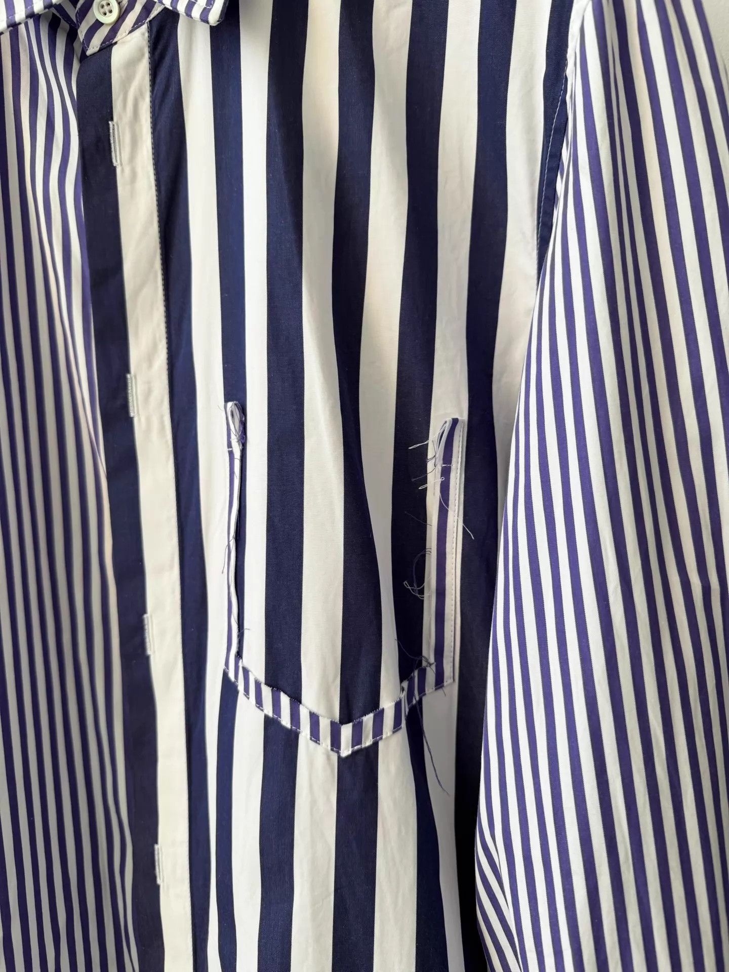 Maison Margiela Maison Margiela S/S19 Cat Whisker Striped Shirt 39 Size US M / EU 48-50 / 2 - 6 Thumbnail