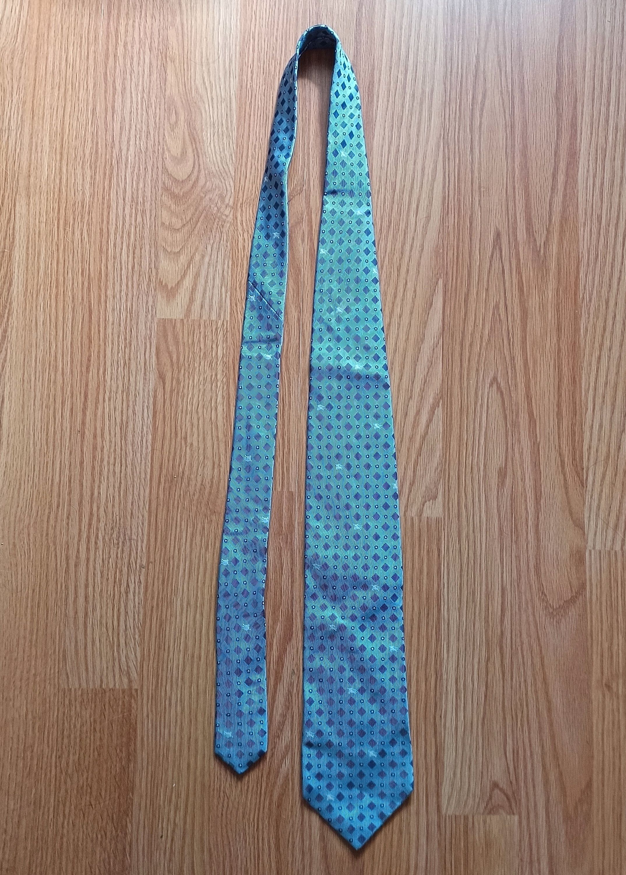 Burberry BURBERRY London Blue Monogram Logo Silk Mens Tie Size ONE SIZE - 10 Thumbnail