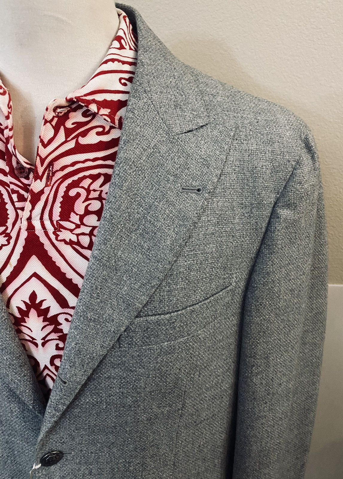 Brunello Cucinelli Brunello Cucinelli 🇮🇹 grey wool/cashmere logo blazer 52 NEW Size 42R - 7 Thumbnail