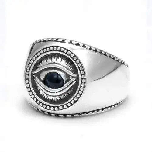Other Silver Eye Ring Size 7 8 9 10 Size ONE SIZE - 1 Thumbnail