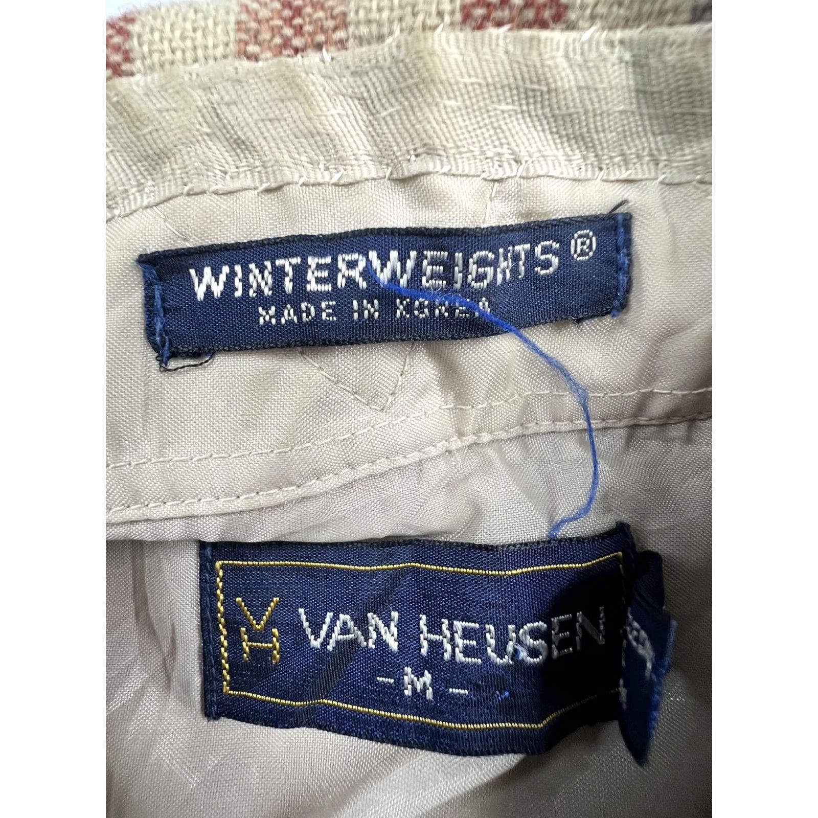 Van Heusen Vintage Van Heusen Shirt Mens M Beige Plaid Flannel Lined Winterweights 70s Size US M / EU 48-50 / 2 - 3 Thumbnail